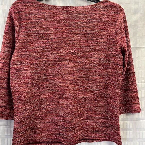 J Jill Women's top Pullover Multicolor Textured Shirt Size M - Picture 12 of 12